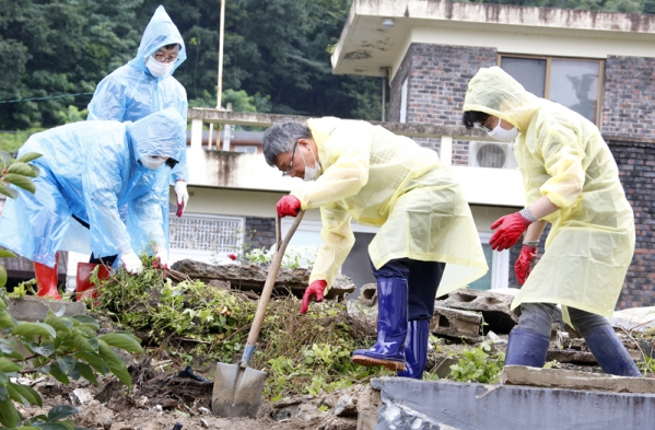 집중호우 피해현장 방문