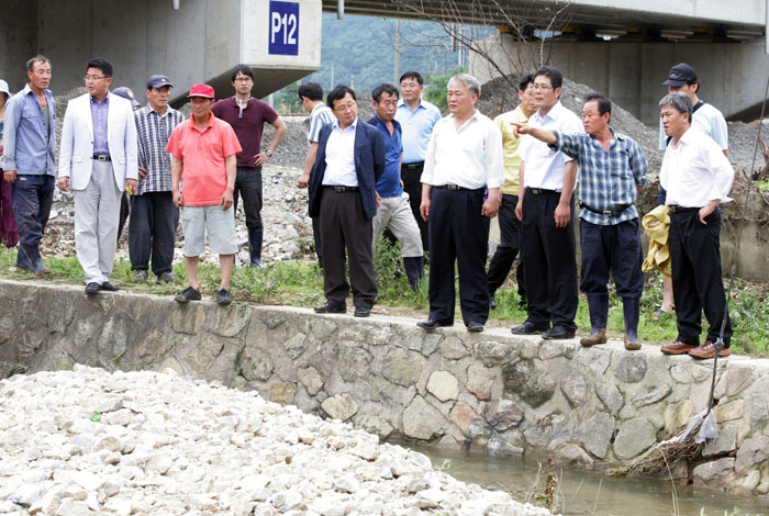 침수 피해지역 현장방문