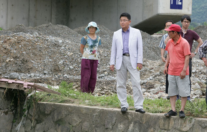 침수 피해지역 현장방문