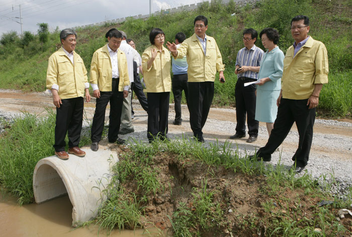 침수 피해지역 현장방문