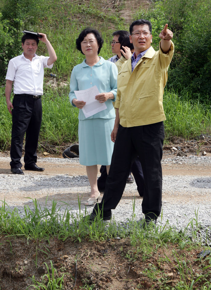 침수피해지역 현장방문
