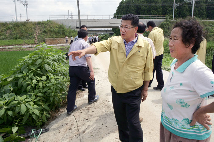 침수피해지역 현장방문