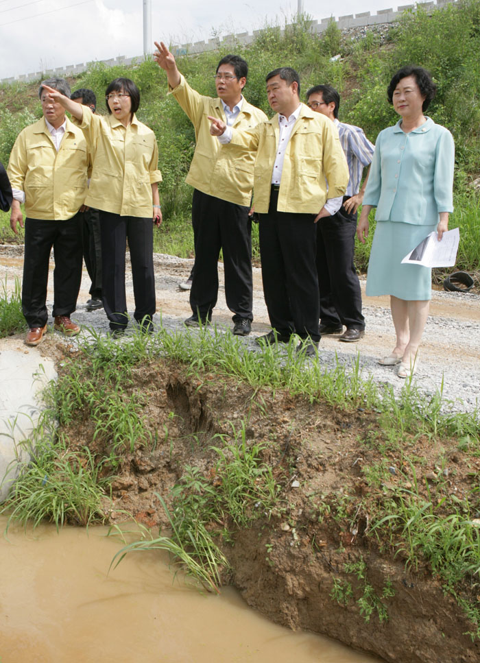 침수 피해지역 현장방문