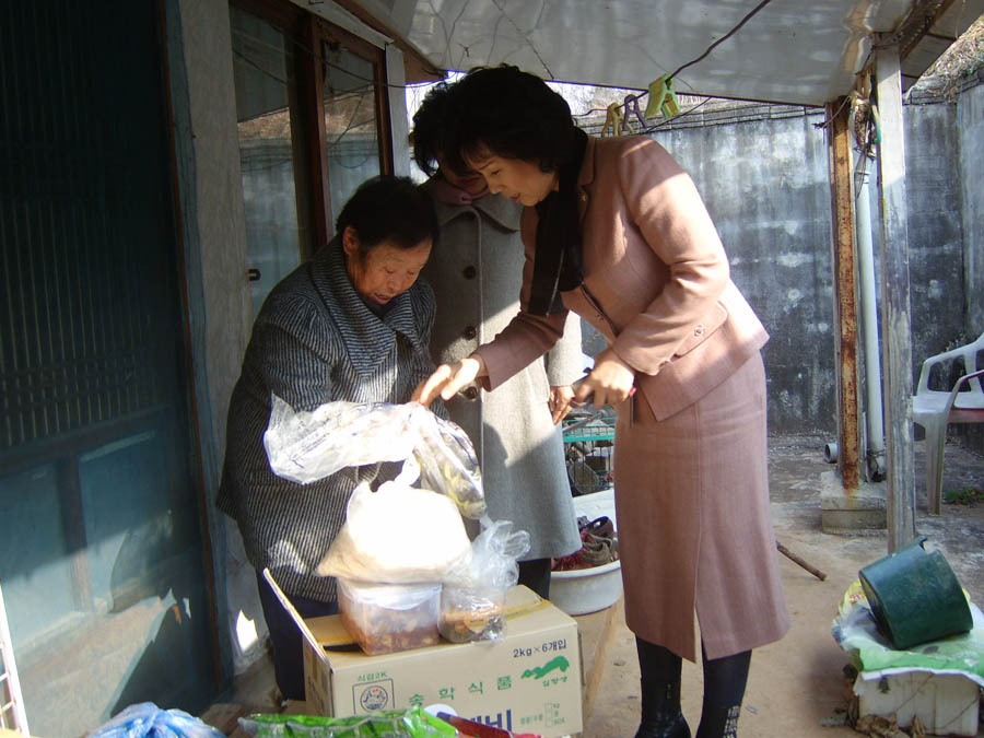 송천1동 독거노인 방문 현장활동