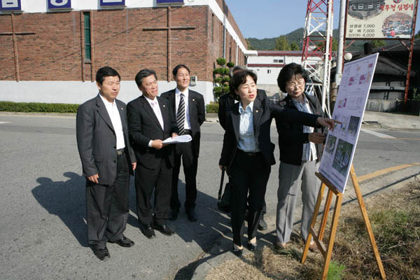 행정위원회 한스타일진흥원 신축예정지 현장활동